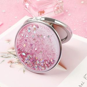 TSHOU603 Fashion 2face Mini Pocket Makeup Sepror Creative Cosmetic Compact Mirrors con arena espumosa fluida puede 240409