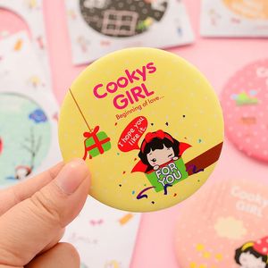 TSHOU704 Portable Makeup Mirror Fashion Lady Cartoon Patroon Compact Pocket Pocket Cosmetic Mini Cute Small Creative 240409