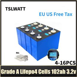 TSLWATT NIEUWE Gotion Grade A -cellen 3.2V 102AH Lithium Iron Fosfaat Batterij LifePo4 Batterij 100Ah Cell EU US Gratis belasting