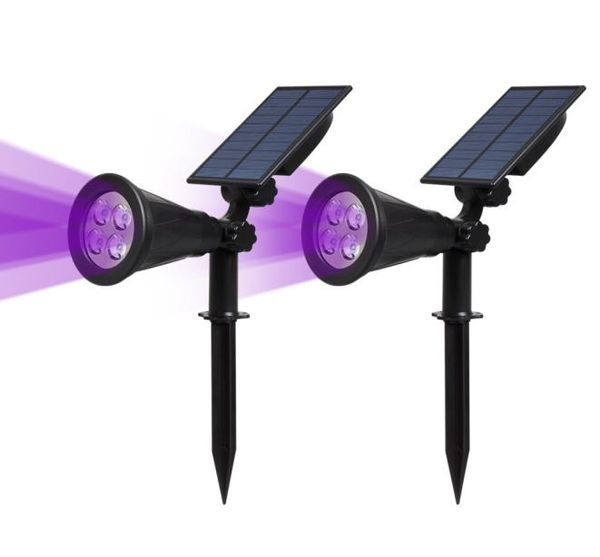 Tsunrise 2 paquete Solar Spotlight LED Solar Spotlight Light Light Light Light Light para Garden Street Purple Color2592812