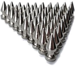 Tsunshine -componenten 12 mm zilveren kleurlegering metalen boom punk spikes en studs metallic screwback voor doe -het -zelf lederen sieraden MA5421390