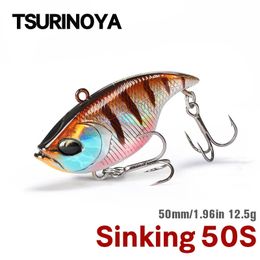 Tsurinoya 50s vibration tentateur 50 mm 125 g de long coulage de pêche à la pêche vib vib hiver lipless