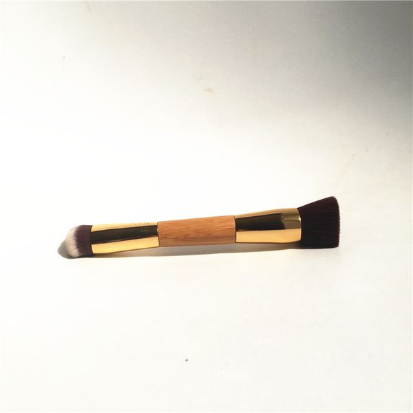 Serie TT El cepillo de contorno de bambú slenderizer - Cepillo de base de contorno de doble punta multifuncional - Pinceles de maquillaje de belleza Blender holike