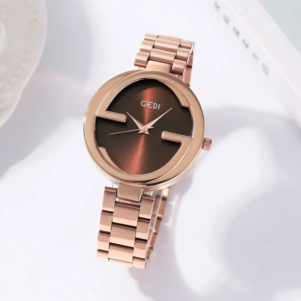 TT – montre à quartz étanche pour femmes, simple et légère, de luxe, en acier inoxydable de haute qualité, cadeaux