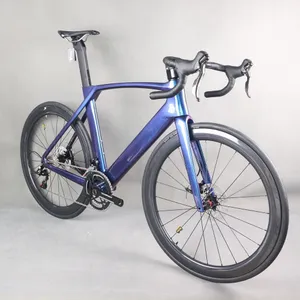 TT-X34 Full Hidden Cable Aero Disc Road Complete Bike Chameleon Paint 24 Speed Empire Pro Groupset