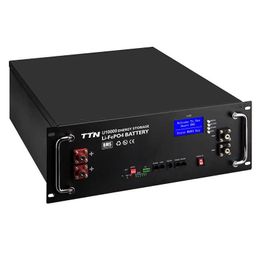 TTN Smart lifepo4 batterie bms équilibreur actif 48v 100ah monté en Rack 48v hors réseau solaire lifepo4 batterie