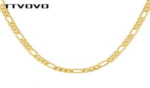 Ttvovo Men039s goud gevulde Figaro kettingen mannen vrouwen 5 mm brede Cubaanse stoeprandketen voor hangers hiphop sieraden geschenken 7657639