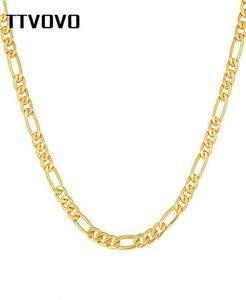 Ttvovo Men039s goud gevulde Figaro kettingen mannen vrouwen 5mm brede Cubaanse stoeprandketen voor hangerse hiphop sieraden geschenken 5616187