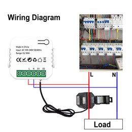 Tu ya zig bee/wifi energiemeter 80A stroomtransformator klem kwh power monitor elektriciteitsstatistieken monitoringapparaat