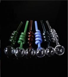 Tube en verre épais brûleur à mazout tuyau eau Bongs tube tabac fumée tuyau accessoires fumeurs eau Bongs narguilés Shisha livraison gratuite