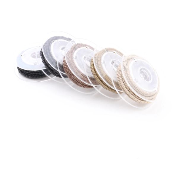 Tubos 1000/rollo de nano micro anillos precargados 4,0*2,7*2,5mm micro cuentas de cobre para extensiones de cabello Nano Ring 8 colores
