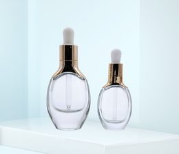 Buizen druppelaar glazen flessen hoogwaardige aromatherapie vloeistof voor essenti￫le massageoliepipet transparante navulbare flessen reizen