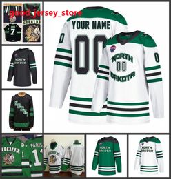 Tucker Poolman Maillot de hockey Fighting Hawks du Dakota du Nord Rhett Gardner Jake Sanderson Matt Kiersted Jasper Weatherby Jacob Bernard-Docker Maillots du Dakota du Nord