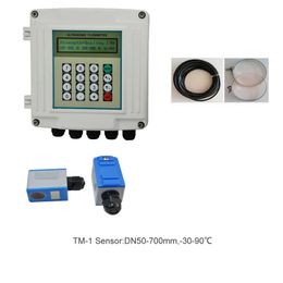 TUF-2000S Clamp On Type Vloeistofwaterstroommeters Snelheid Vaste wandmontage Clip-On Digitale Ultrasone Flowmeter