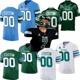 Tulane Green Wave voetbalshirt NCAA College Matt Forte Michael Pratt Tyjae Spears Dorian Williams Macon Clark Iverson Celestine Shaadie Clayton heren dames jeugd