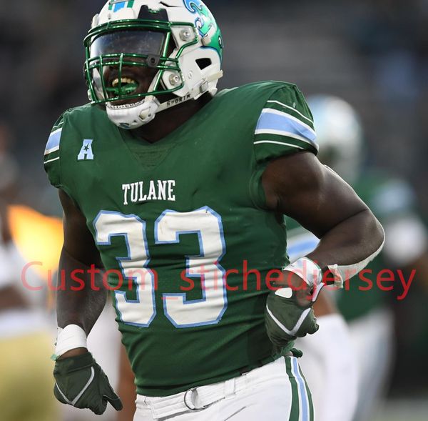 Tulane Green Wave Football Jerseys 2 Shaadie Clayton-Johnson 61 Cameron Wire 5 Yulkeith Brown 10 Tahir Anoroor 97 Maxie Baudoin IV Tulane Centred Mens Women Youth