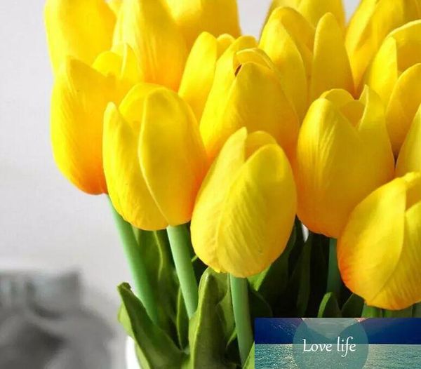 Bouquet de tulipes artificielles en PU, fleurs artificielles au toucher réel, fournitures de décoration pour la maison et le mariage