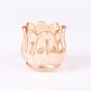 Tulp bloemglas kandelaar kristallen glas bruiloft decoratie 2,5 inch hoog en kaliber zeevracht