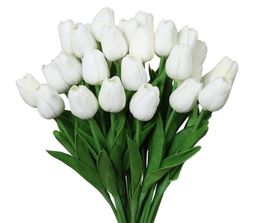 Bouquet de fleurs artificielles tulipes pour fournitures de mariage jardin chambre extérieur maison accessoires de décoration de luxe