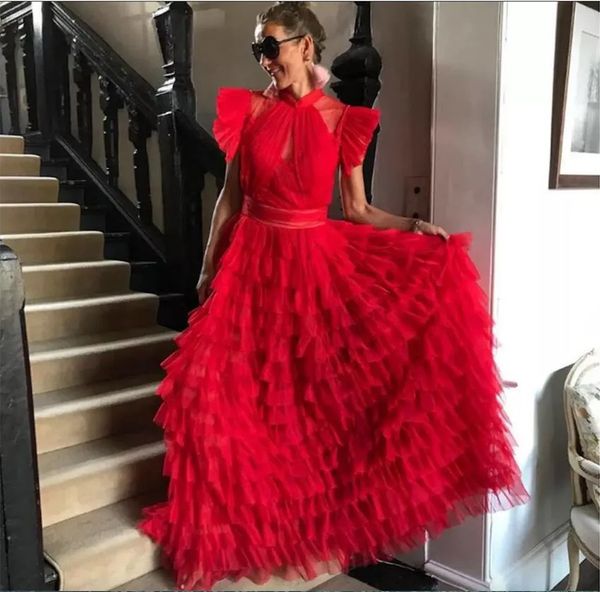 TULLE ROBLE ROBLE DE PROM DE PROM LOBLE ROUGE RED