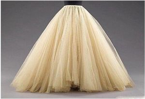 Tule Long Women Fashion Rooks Aline gelaagde tutu vloer lengte op maat gemaakte maat plus size feest prom volwassen slijtage Spring herfst CHE8244248