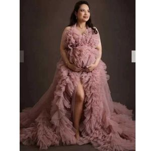 Tule zwangerschapsjurk jurk zwangerschapsjurk voor fotoshoot Blush Tule moederschap aangepaste trouwjurk babyshower