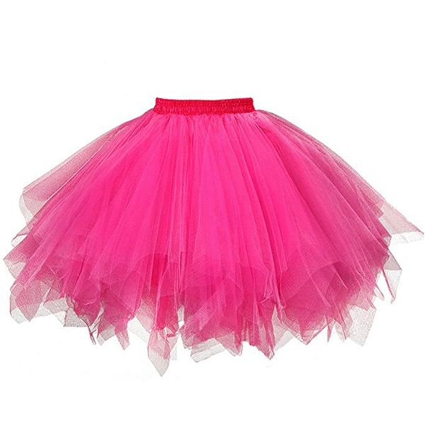 Accessoires de mariage en tulle habit de glissière courte du jupe courte rouge et blanc jupe gonflée crinoline pour fille