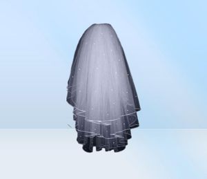 TULLE BLANC IVORIE TROIS VEILS DE BRIDAL DE TROIS COMPRES DE haute qualité Simple Short Elbow Longueur Soft Wedding Veil ACCESSOIRES POUR BRIDES7289528