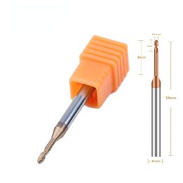 Tulx Ball End Mills Milling Machine HRC55 Extra Long Ball Nose End Mill 2 Fluts Woodworking Tools CNC Finishing Machining