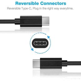Câbles USB type-c C à Type C de 1m 3 pieds, cordon de Charge rapide, prise en charge des cordons de Charge rapide PD