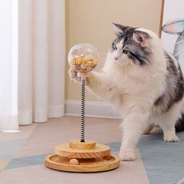 Gobelet balançoire jouets pour chats chaton interactif chat jouet chats accessoires interactif chat mangeoires bois matériel