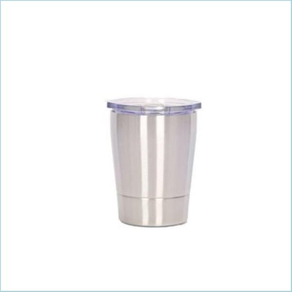 Vasos 12oz Taza para niños Taza de leche para bebés Copa de vino Copa de vino de acero inoxidable Botella de agua de doble capa Taza para niños insada con tapa St 274 S Dhazp