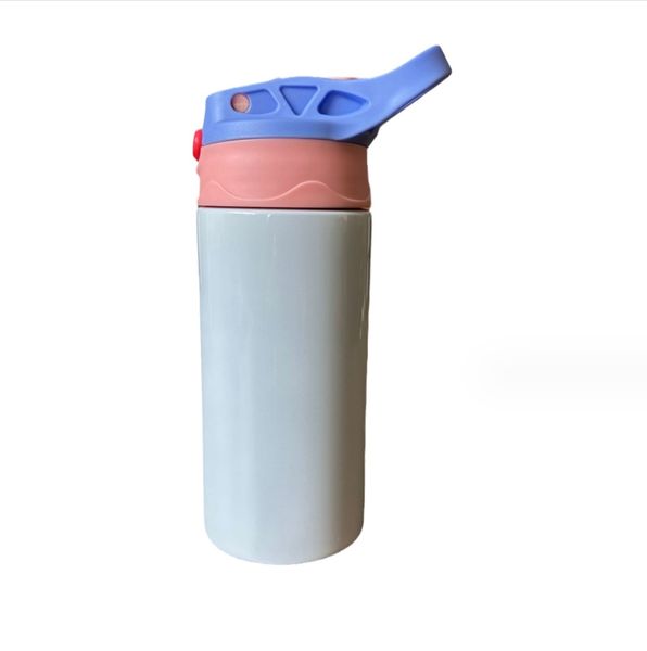 Gobelets 12oz Sublimation Blank Sippy Cup 350ml Enfants Bouteilles de boisson d'eau en acier inoxydable Boire directement pour les enfants 383 S2
