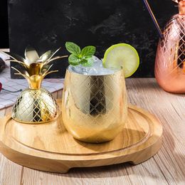 Tumblers 17oz 304 roestvrij staal ananas Tumbler mok geurloze cocktail