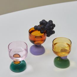 Tumblers 1pc Color Funky onregelmatige bekercocktailglas Drinking es s es set champagne een gratis glazen beker 67 oz 230413
