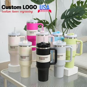 2nd Gen 40oz Quencher H2.0 Vacuum Insulated Stainless Steel Tumbler with Silicone Handle, Lid & Straw - Car Mug Water Bottle G8821