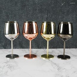 Tuimelaars 1 Stuks 304 Rvs Beker 520Ml Kleurrijke Metalen Cocktail Rode Wijn Glas Creatieve Hoge Champagne Cup Ktv bar Gebruiksvoorwerp