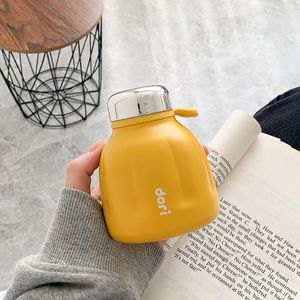 Tumblers 250 ml mini roestvrijstalen vacuümreiniger met touw draagbare en schattige beker vrouwelijke student waterfles