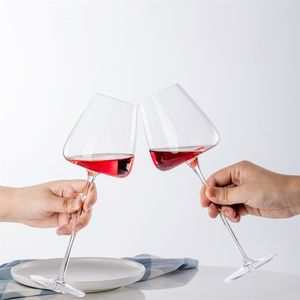 Gobelets 2 PC Gobelet Verre À Vin Collection Main Cristal Bourgogne Bordeaux Fête De Mariage Cadeau D'anniversaire Dégustation Coupe Bar Outil 230228