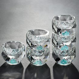 Gobelets 3/6 Pcs 50 ml De Luxe Cristal Diamant Série S Verres Cocktail Whisky Verre Tasse Turquoise Verre À Vin Ensemble Partie Vin Verrerie 230704