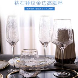 Vasos 300550ml Copa de vino creativa champán el hogar copa de diamante simple 230413