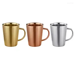 Gobelets 340ml en acier inoxydable tasse à café double paroi portable voyage bière thé tasse d'eau isolation thermique