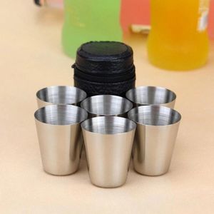 Tuimelaars 4/6 Stuks Roestvrijstalen Bekers Mini S Glas Bierkop Metaal Wijn Koffie Tumbler Thee Melk mokken Camping Wandelen Draagbare Set