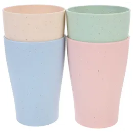 Vasos 4 PCS Taza para beber Gafas Tazas portátiles para acampar al aire libre Enjuague bucal Bebida PP Amantes Picnic Agua