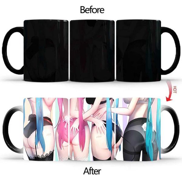 Gobelets 4 sexy cul chaud peri tasse BSKT-211 tasse à thé changeant de couleur magique verres anime périphérique souvenir tasses à café cadeaux