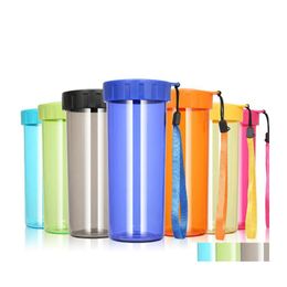 Tumblers 430 ml transparenter Kunststoff-Tumbler-Becher Tragbare auslaufsichere und sturzsichere Sport-Handy-Wasserflasche Schiff Fhl458Wll Drop Deliv Dhzyo