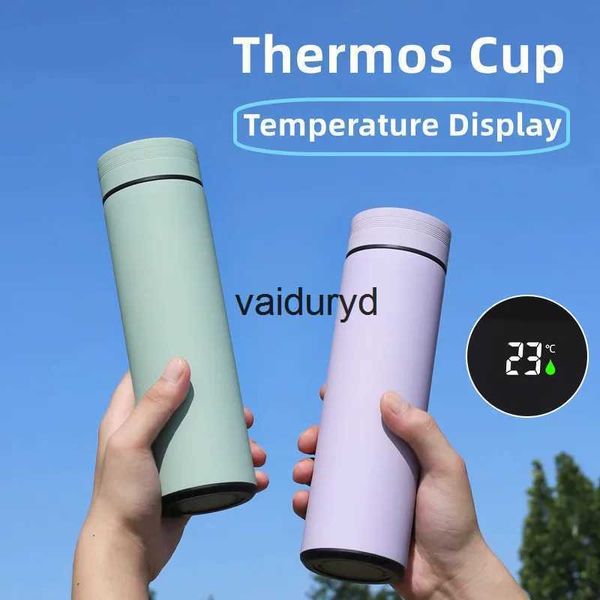 Tumblers 500ml affichage intelligent de la température tasse Thermos mignon enfants étudiant Thermos bouteille café g acier inoxydable Portable Thermosvaiduryd