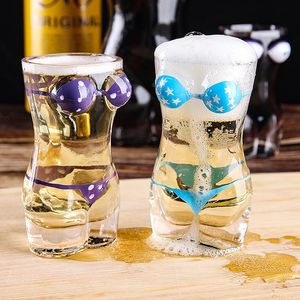 Tumblers 70 ml450 ml Creatieve sexy body -vormige cocktailbierglas mok bikini meid Clear Cups uniek drink es voor feestbar 230413