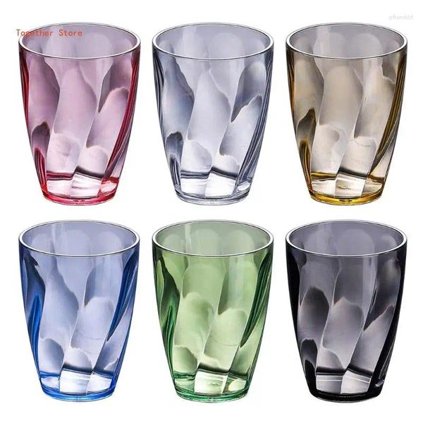 Gobelets verres à boire en acrylique incassable en plastique vin Champagne tasse d'eau incassable pour Bar 6XDD