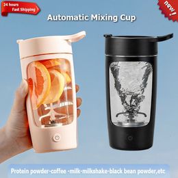 Tumblers Automatische mengbekers 650 ml USB Oplaadbaar Eiwitpoeder Melk Koffie Shaker Mok Voor Sport Gym Outdoor Reizen Roerfles 230727